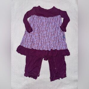 Kickee Pants Plum Baby Outfit